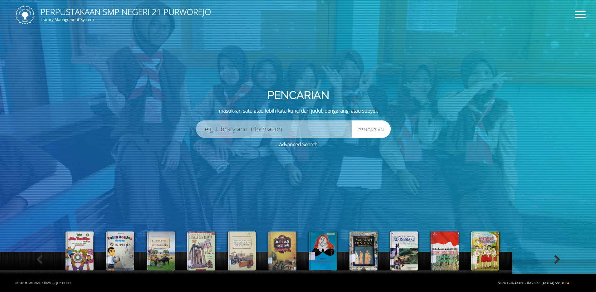 Katalog Online Perpustakaan SMPN 21 Purworejo